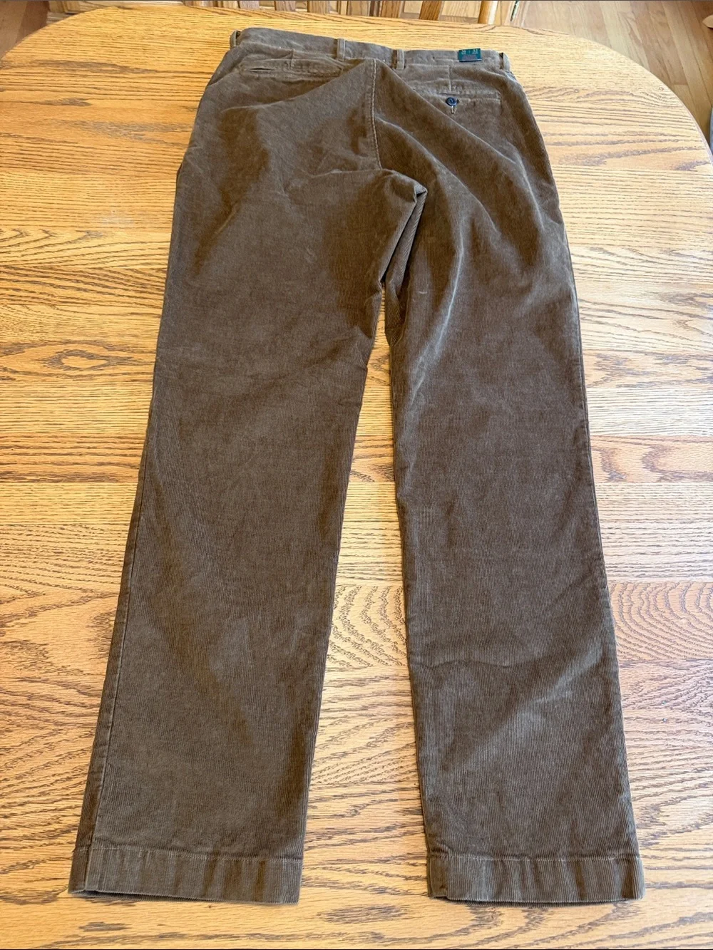J. Crew Men's Chino Pants in Off-White with Brown Trim